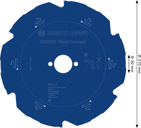 BoschEXPERT 纤维水泥圆锯片 210 毫米。